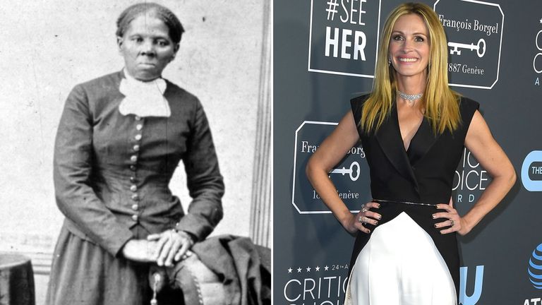 American abolitionist leader Harriet Tubman and Julia Roberts