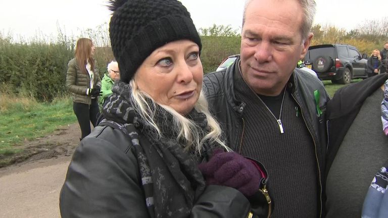 Harry Dunn&#39;s mother talks to Sky News at biker event for the crash victim.