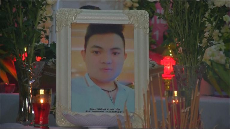 A memorial to Hoang Xuan Tiep, 18, has been set up in Nghe An, north central Vietnam