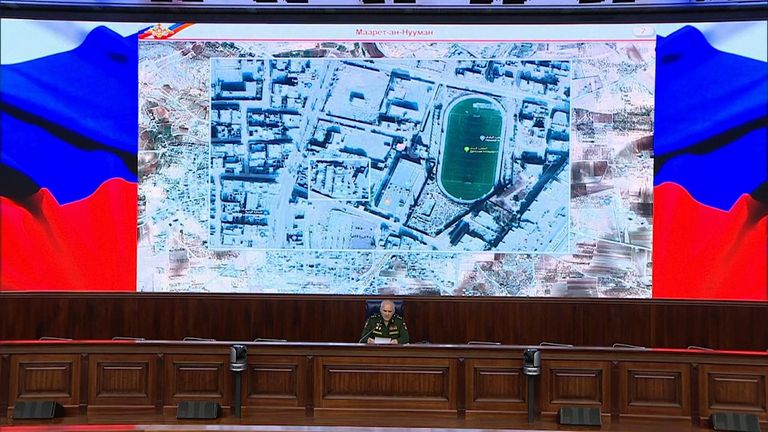 Maps produced by Russian generals focused on an area 300 metres away from the district