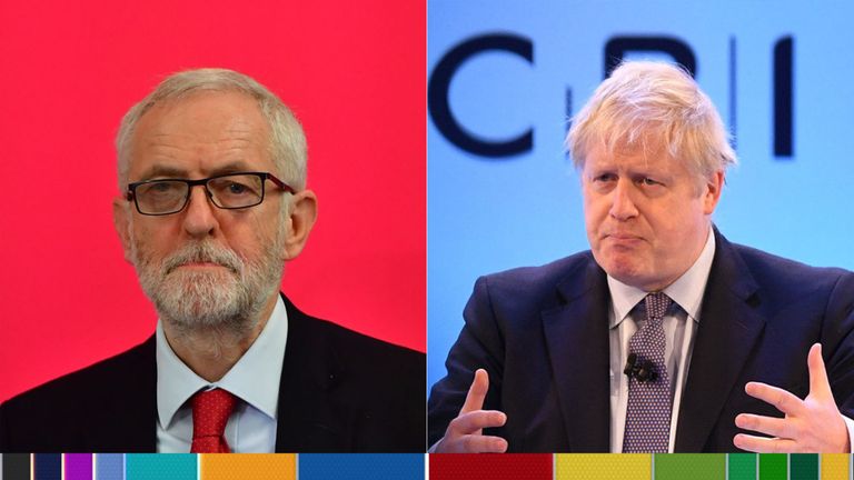 Jeremy Corbyn and Boris Johnson go head to head
