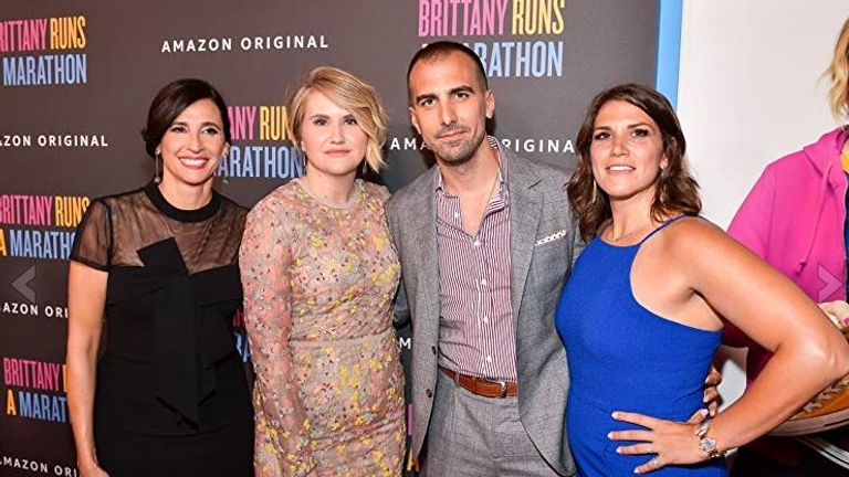 Michaela Watkins, Paul Downs Colaizzo, Jillian Bell and Brittany O'Neill at event for Brittany Runs a Marathon