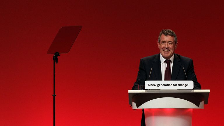 MANCHESTER, ENGLAND - SEPTEMBER 30: Former Communities Secretary John Denham addresses delegates on the final day of the Labour party conference on September 30, 2010 in Manchester, England. Harman stated during her closing speech that it had been "a historic conference" and a "rollercoaster of emotions". (Photo by Oli Scarff/Getty Images)
