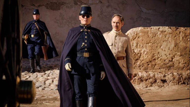 Johnny Depp and Mark Rylance in Waiting for the Barbarians (2019)