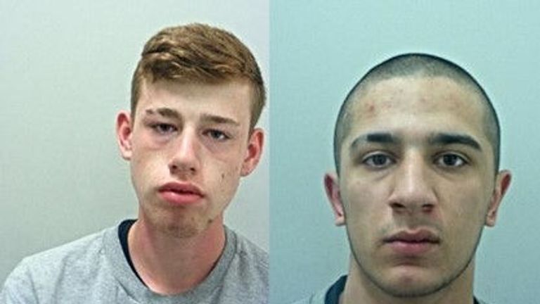 Kaylib Connolly, 18 (left), and Dean Qayum, 20, both from the Blackburn area are wanted by police in connection with the death of Alison McBlaine