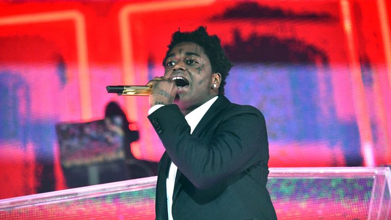 Rapper Kodak Black performs onstage during the &#39;Dying to Live&#39; tour at Hollywood Palladium on March 20, 2019