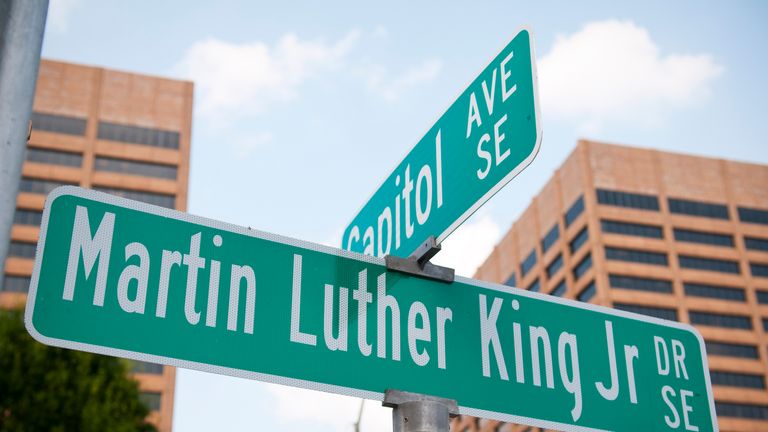 Over 900 streets in the US are named after Dr King - this one is in downtown Atlanta, Georgia