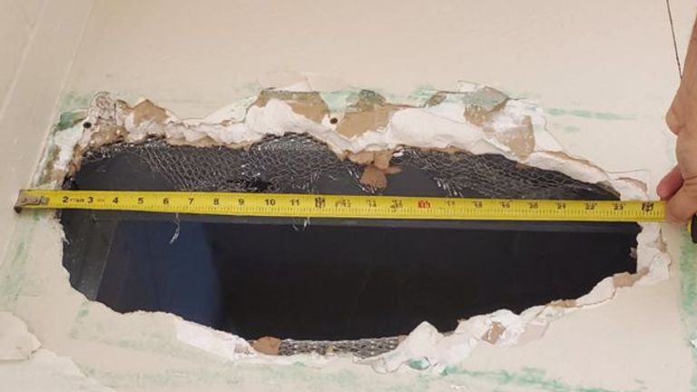 Suspected Murderers Make Hole In Ceiling To Escape