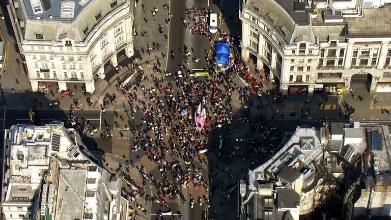 Protesters took over busy Oxford Circus in April