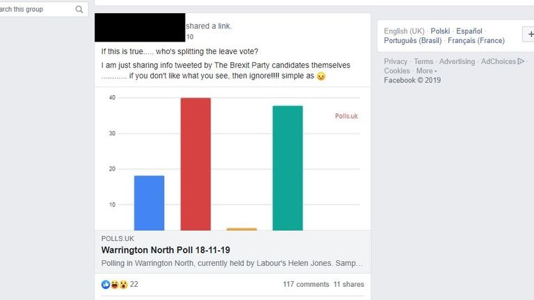 The polls are being shared on Facebook