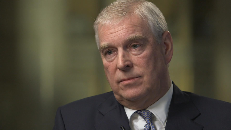 Prince Andrew has spoken out about allegations against him. Pic: BBC Newsnight