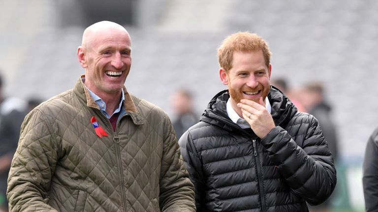 The couple share a joke at a Terrence Higgins Trust event ahead of National HIV Testing Week