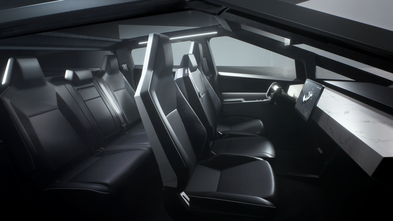 The interior of the Cybertruck. Pic: Tesla