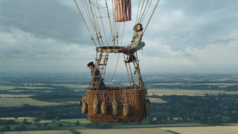 Eddie Redmayne and Felicity Jones in The Aeronauts. Pic: Amazon Studios