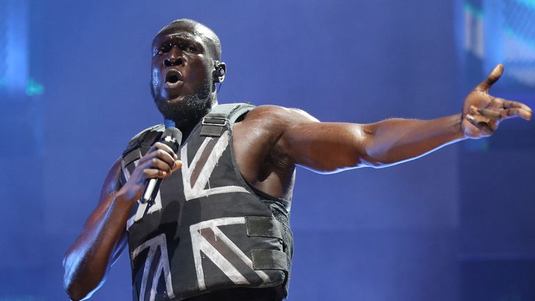 File photo dated 28/06/2019 of Stormzy performing at the Glastonbury Festival