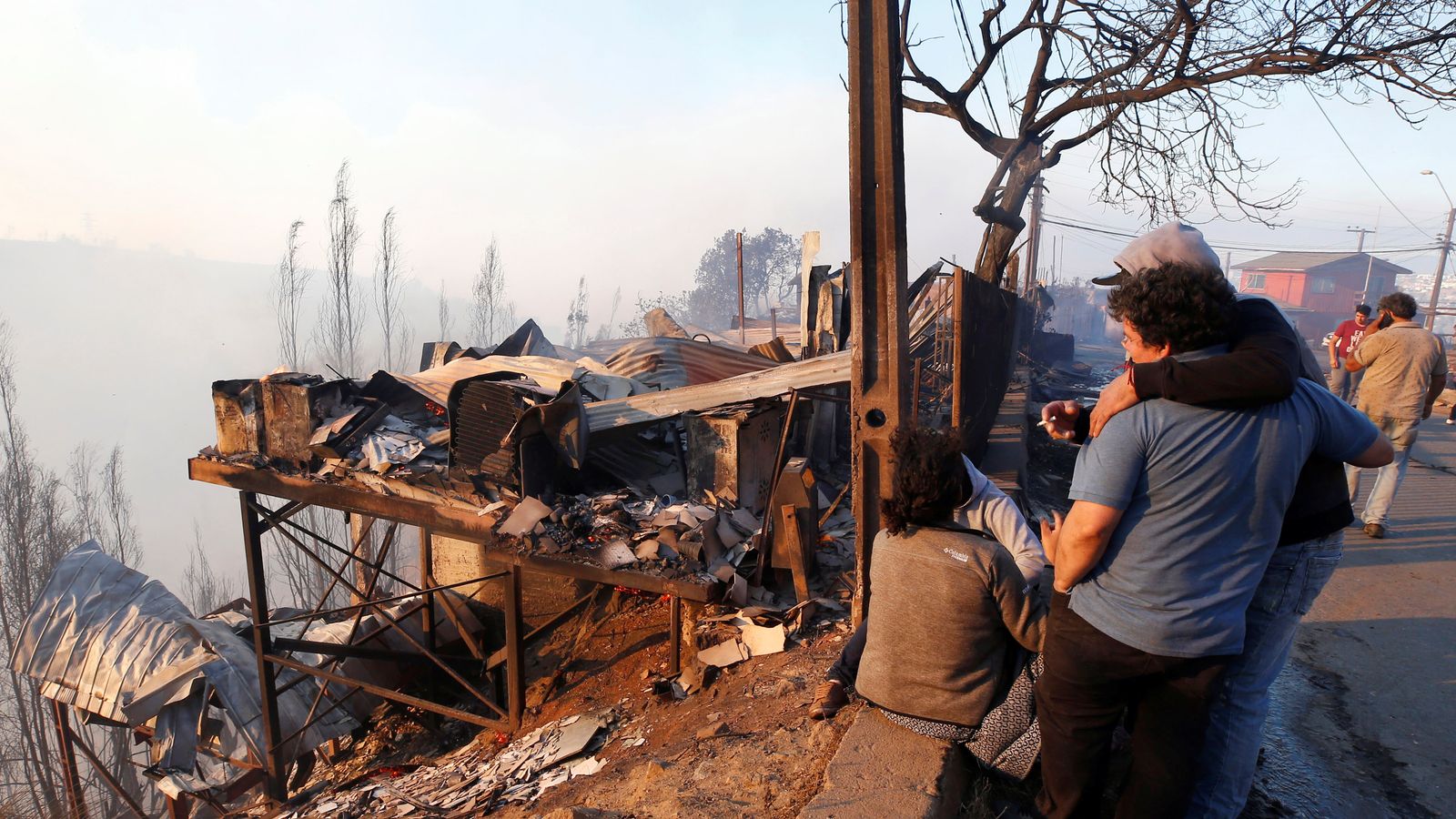 Dozens of homes damaged in Chilean wildfire World News Sky News