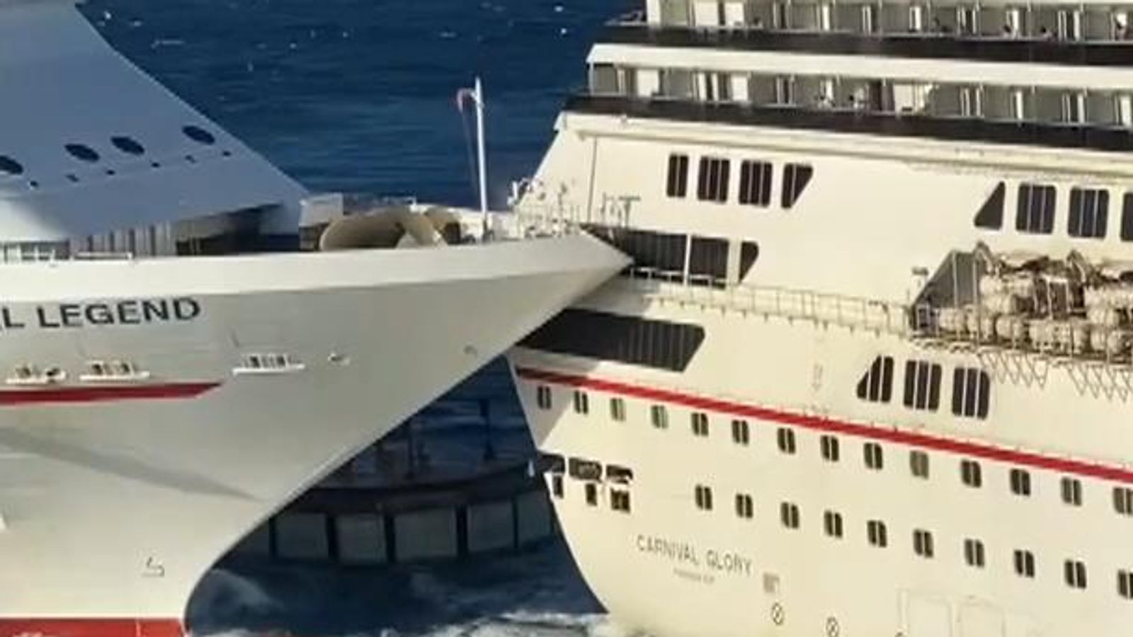 Carnival cruise ship smashes into another at Mexican resort World