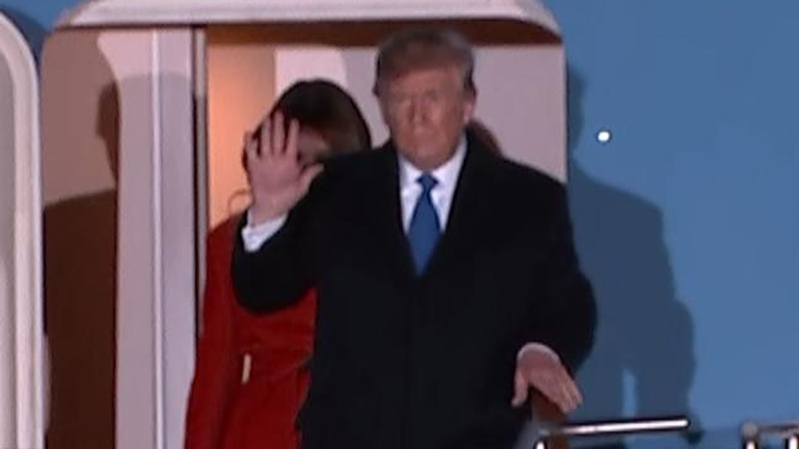 Donald Trump touches down in UK ahead of crunch NATO summit