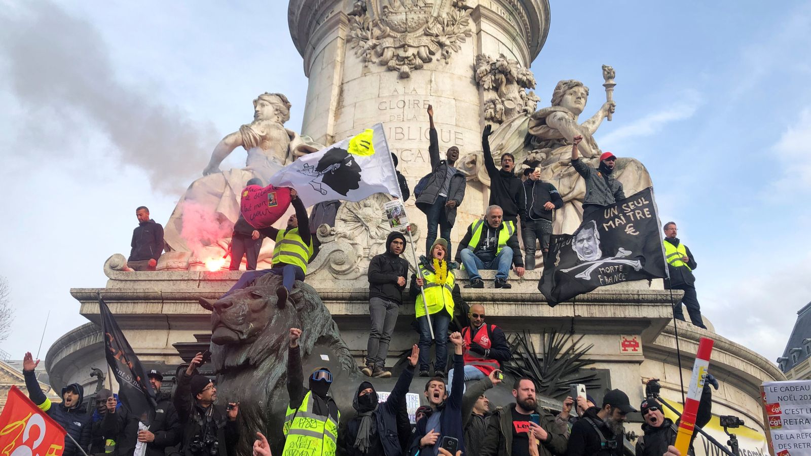 France Strikes turn violent as police fire tear gas at protesters amid