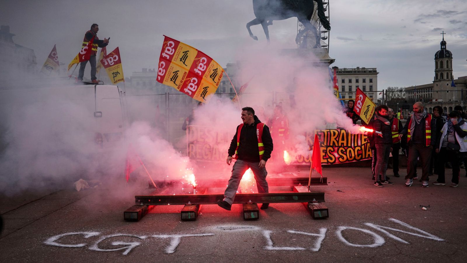 France Strikes Turn Violent As Police Fire Tear Gas At Protesters Amid France Strikes Turn Violent As Police Fire Tear Gas At Protesters Amid