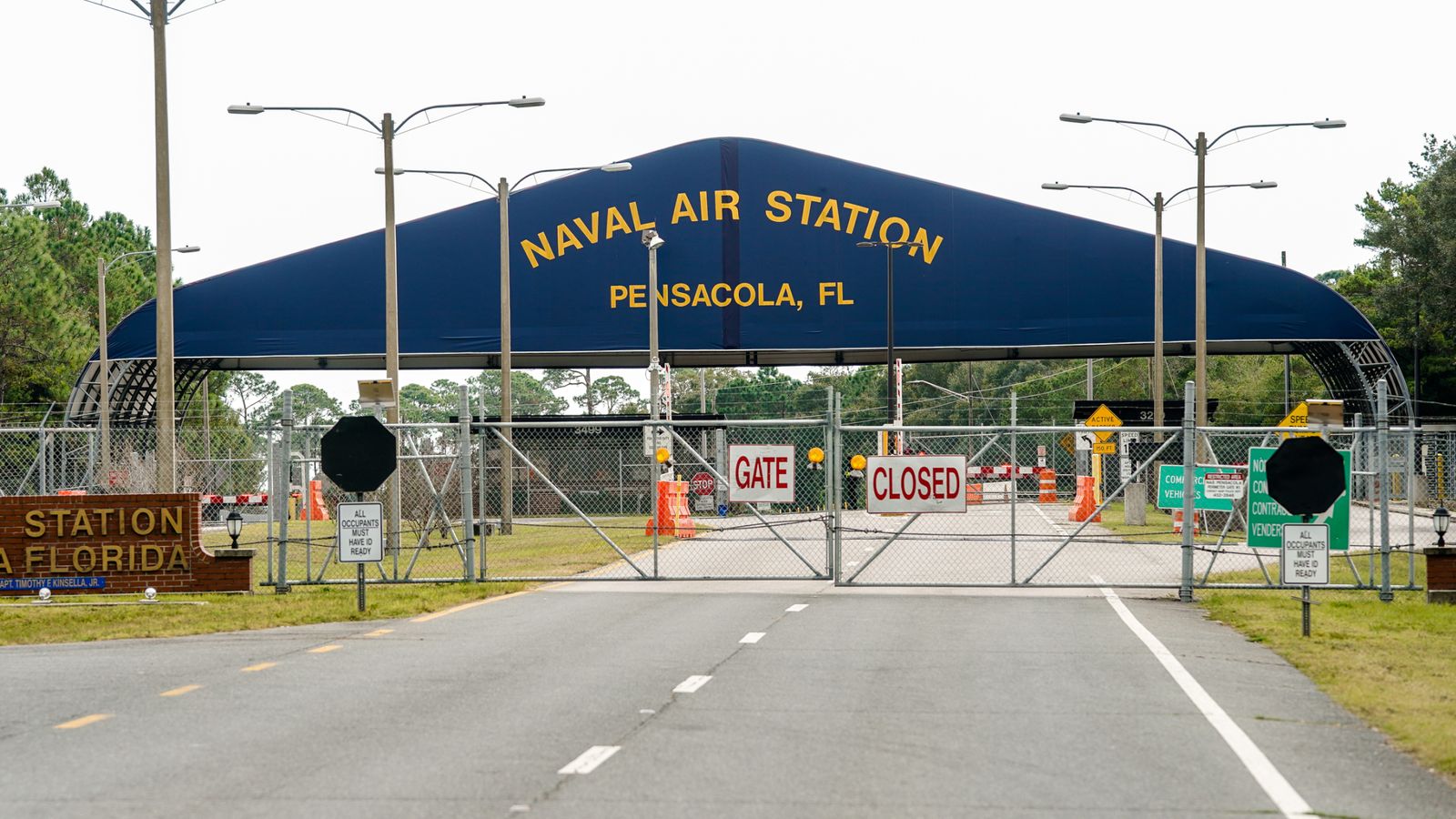 Pensacola navy base gunman 'played mass shooting videos at dinner party
