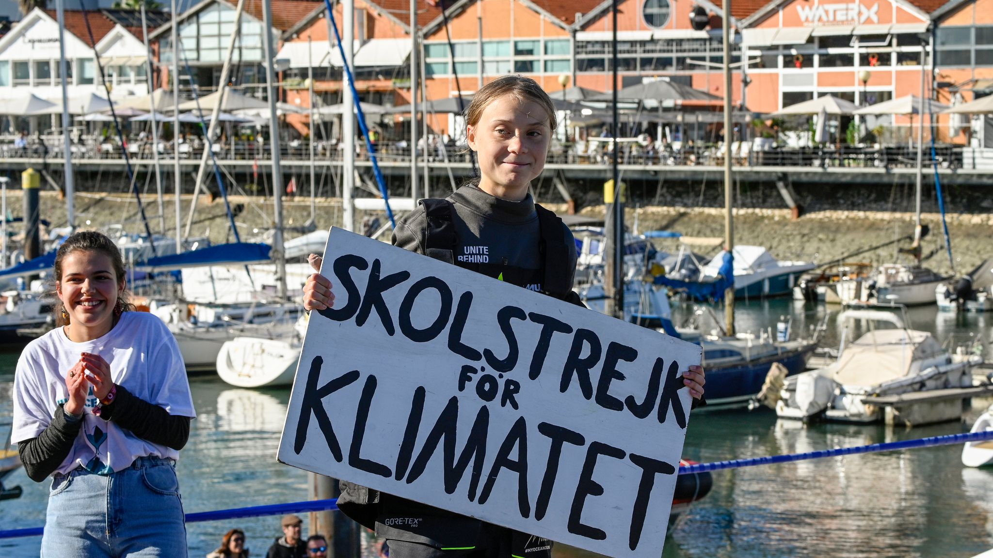 Greta Thunberg Arrives In Portugal After Three Week Yacht