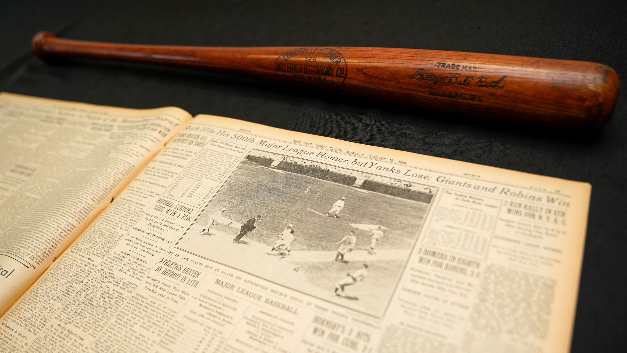 Babe Ruths 500th Home Run Bat Sells For 1m Us News Sky News