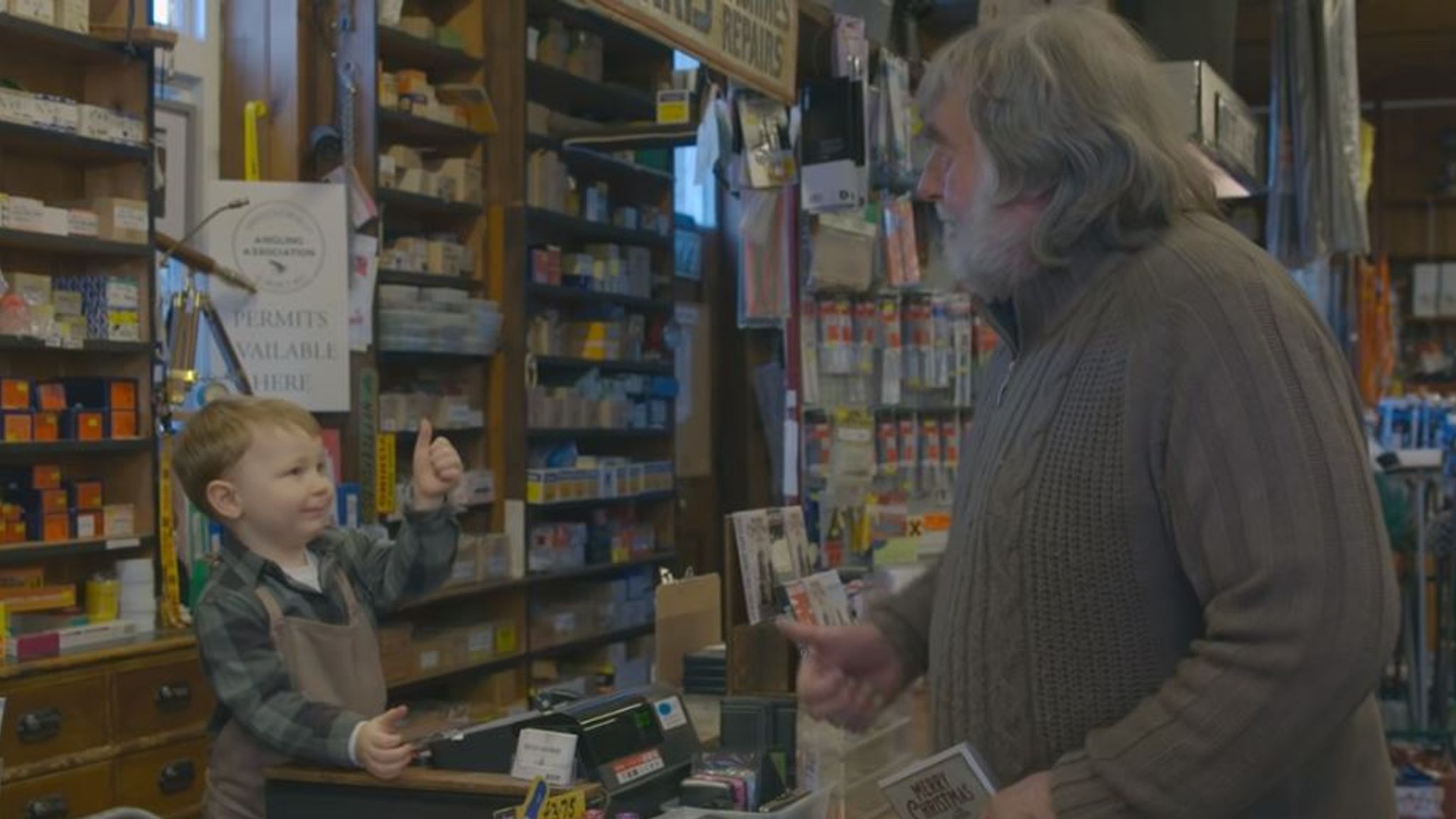 Shop's £100 Christmas advert featuring young boy goes viral Ents