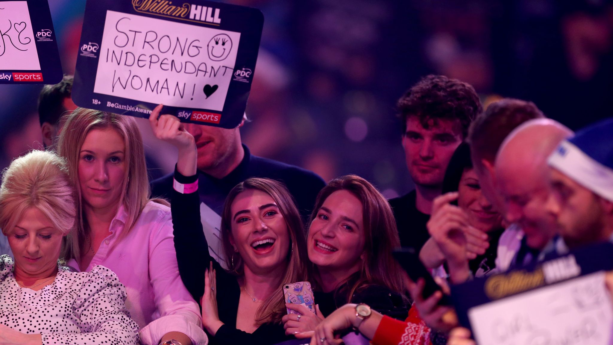 Female darts player Fallon Sherrock beats second man at World ...