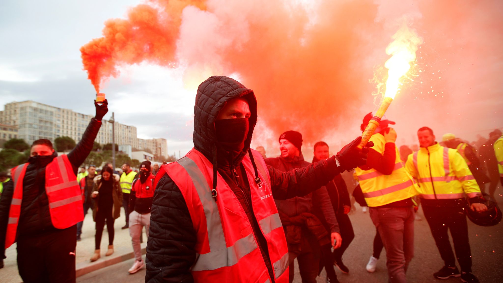 France strike Protests turn violent as industrial action causes travel