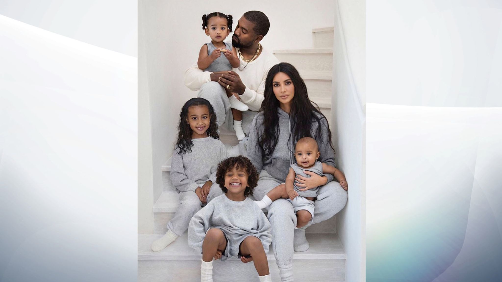 Kim Kardashian unveils Christmas card featuring smiling, happy family |  Ents & Arts News | Sky News