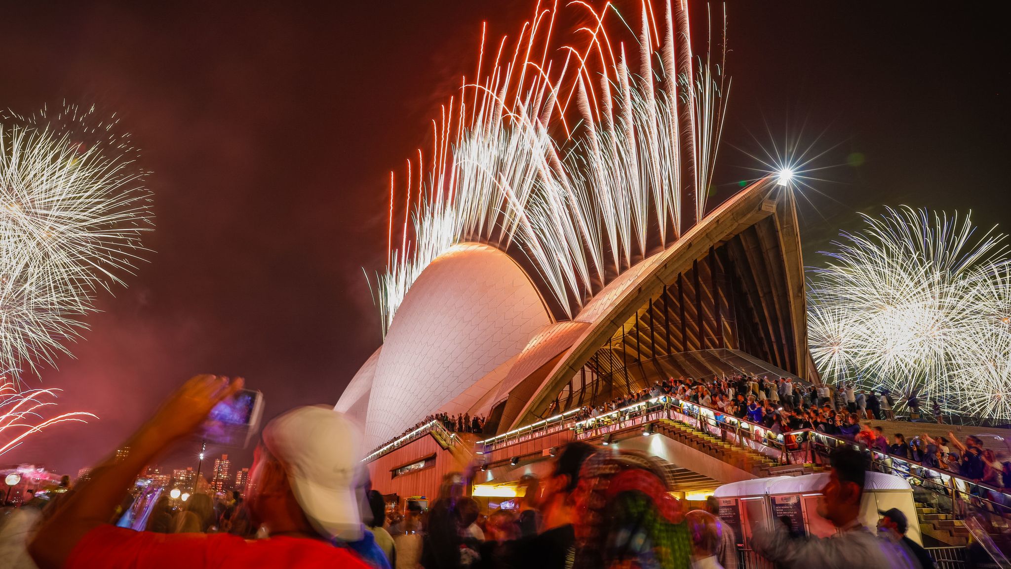 Image result for Australia rings in New Year 2020 with fireworks images