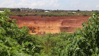 มุมมองทั่วไปของเหมืองทองแดงและโคบอลต์ของ Kolwezi, คองโก