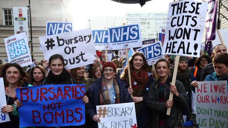Junior doctors last Saturday in London joined forces with student nurses who are determined to defend bursaries and defeat tuition fees
