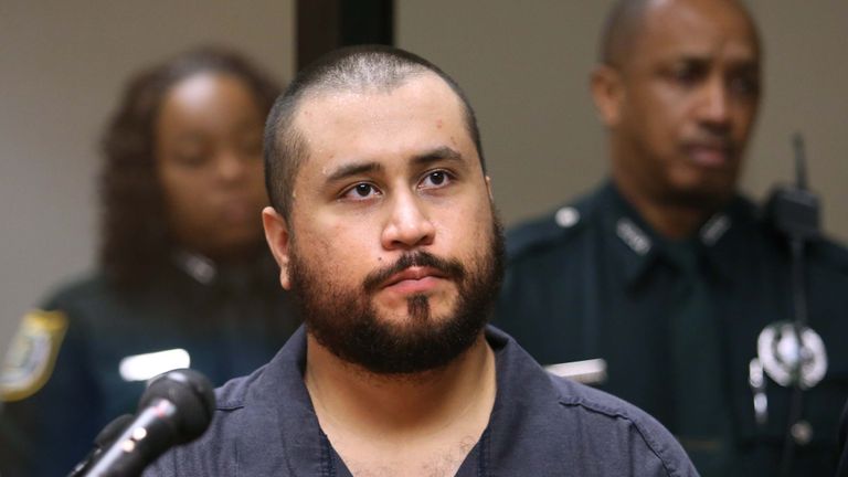 SANFORD, FL - NOVEMBER 19: Shooter George Zimmerman, acquitted in Trayvon Martin's death, faces charges from a Seminole circuit judge at his first hearing, including for having sex with his girlfriend in November 2013 Serious assault resulting from a fight on March 19 in Sanford, Florida.  Zimmerman, 30, was arrested after police received a call about a domestic disturbance at a house. He was acquitted in July of the shooting death of Trayvon Martin, an unarmed black teenager.  (Photo by Joe Burbank-Pool/Getty Images)