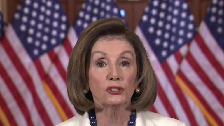 The process of impeaching President Donald Trump has formally moved to the next stage, House Speaker Nancy Pelosi has said.