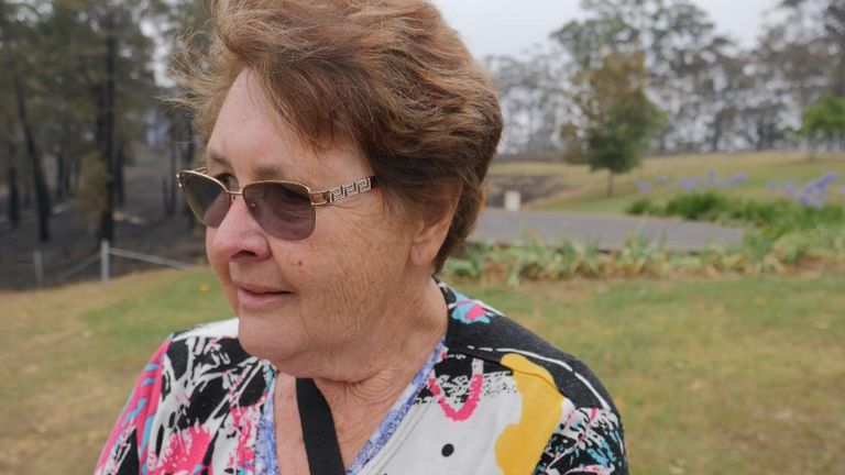 Ann Jones decided to stay put when the fires spread to the Blue Mountains, in New South Wales