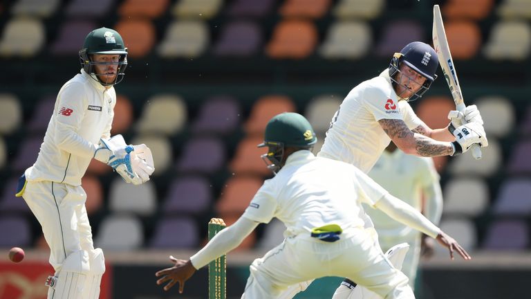 Ben Stokes batting against South Africa A in a recent practise match