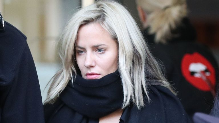 Caroline Flack leaves Highbury Corner Magistrates&#39; Court 