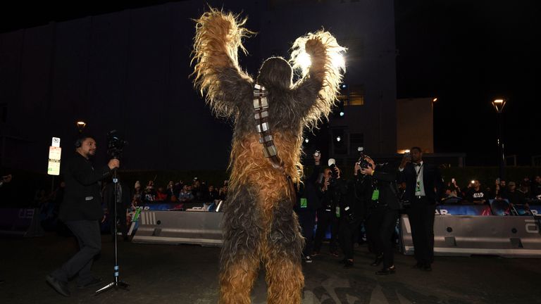 Chewbacca at the Star Wars premiere