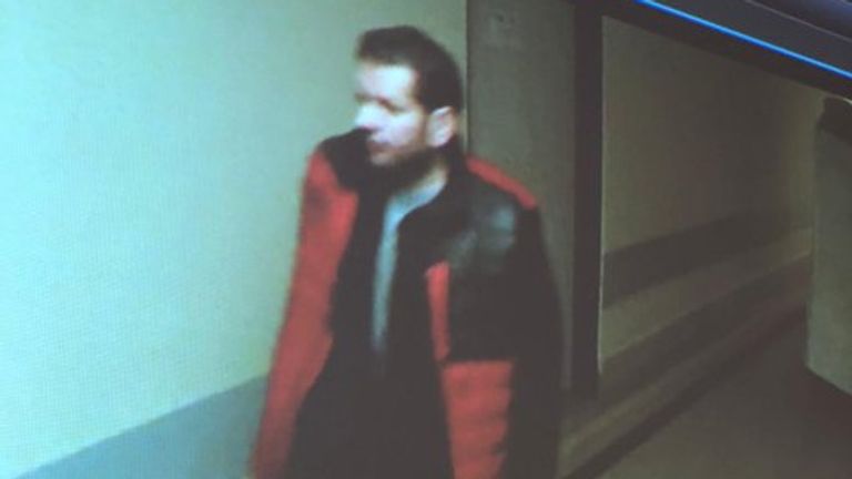 Police released this image of someone appearing to walk through the hospital