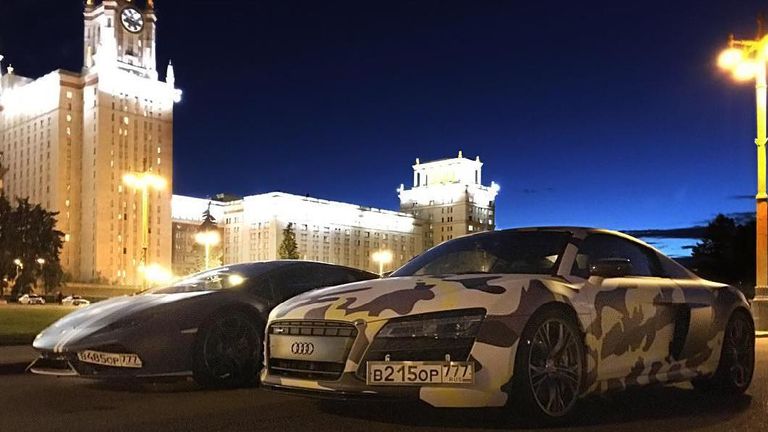 Lamborghini Huracan and Audi R8 used by Evil Corp members. Pic: NC