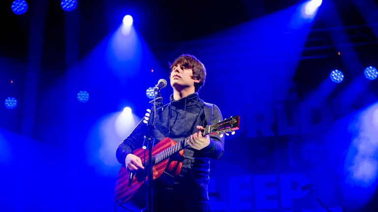 Jake Bugg performs during the event in central London