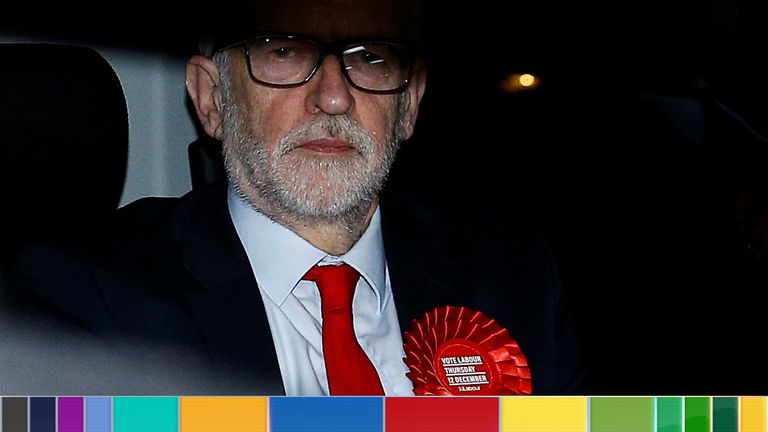 Jeremy Corbyn leaves the Labour Party&#39;s headquarters following the general election
