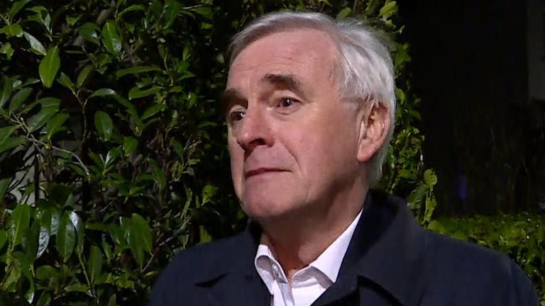 John McDonnell doesn&#39;t place any blame with Labour&#39;s leadership for the party&#39;s defeat in the general election