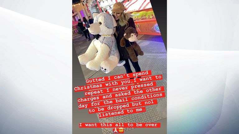 Lewis Burton posted this Christmas message to his partner Caroline Flack