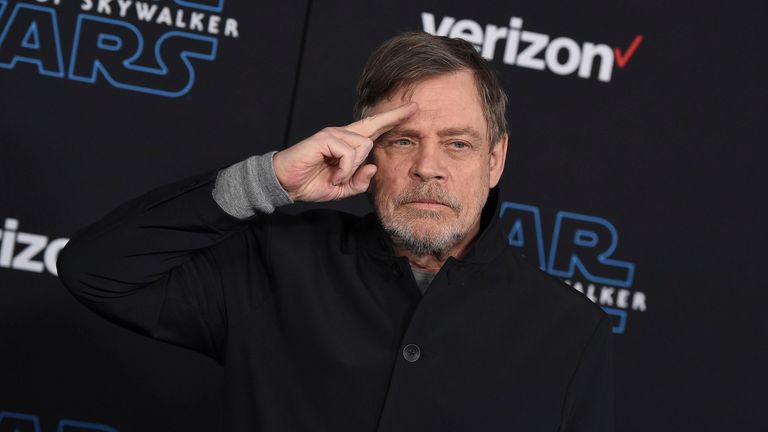 Mark Hamill at the Rise of Skywalker premiere