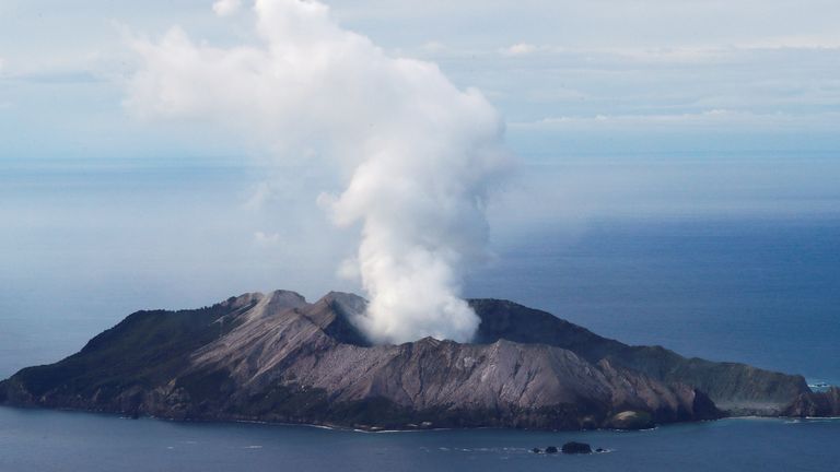 Volcano eruption in New Zealand
