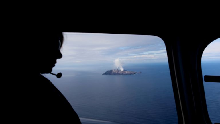 An aerial view of White Island 