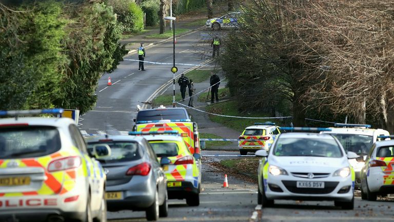 Police at the scene